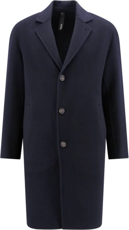 Hevo Single-Breasted Coats Blauw Heren