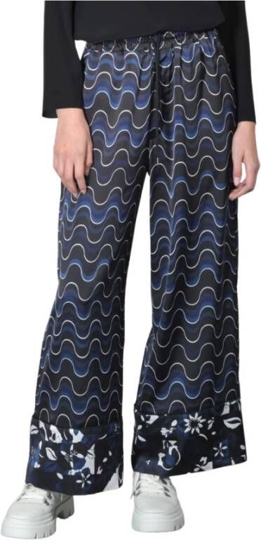 High Brede broek Blauw Dames