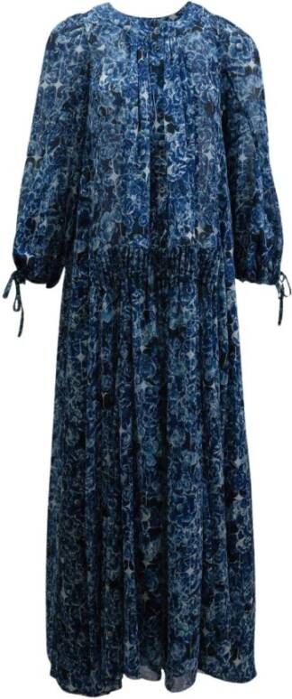 High Midi Dresses Blauw Dames