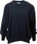 High Zwarte jersey met ronde hals Zwart Dames - Thumbnail 1