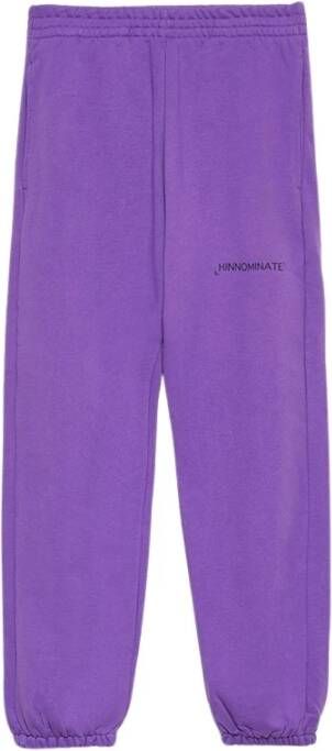 Hinnominate Paarse Sweatpants met Voorkant Print Purple Dames
