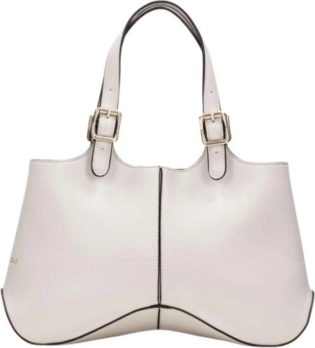 Hispanitas Elegante Asymmetrische Schoudertas in Wit White Dames