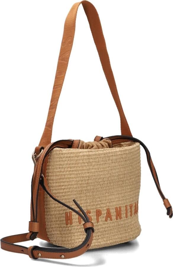 Hispanitas Raffia Handtassen in Ecru Kleur Beige Dames