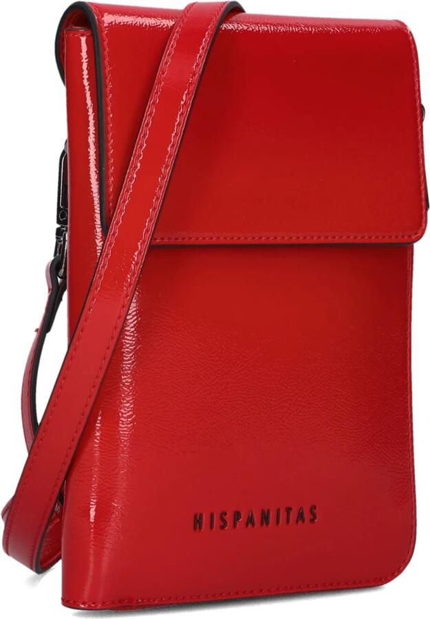 Hispanitas Rode Leren Schoudertas Red Dames