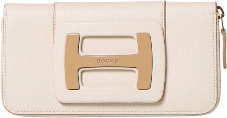 Hogan Continental Ritsportemonnee Beige Dames