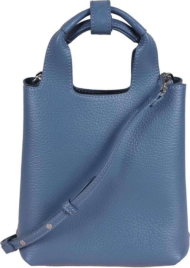 Hogan Shoppers & Totes Structured Leather H Bag in blauw - Foto 2