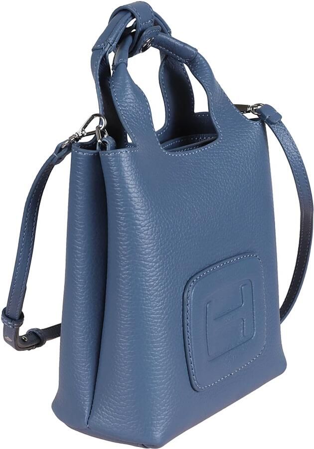 Hogan Shoppers & Totes Structured Leather H Bag in blauw - Foto 3