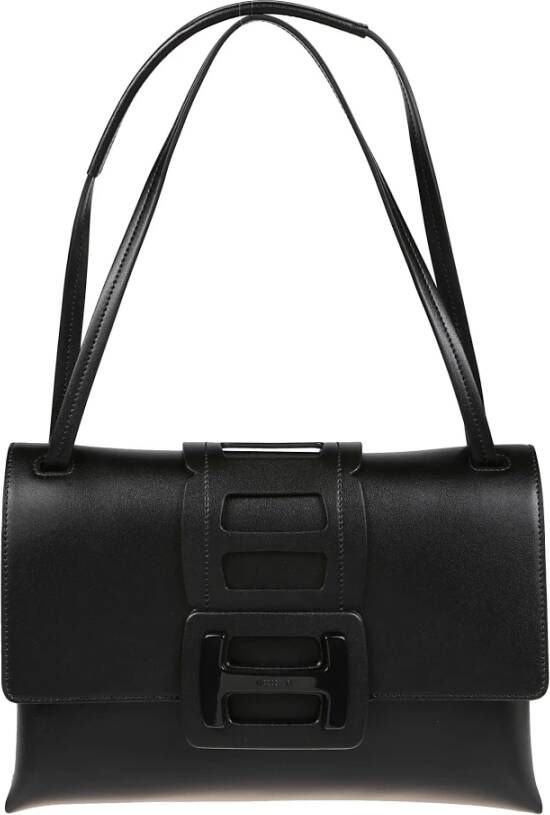 Hogan Stijlvolle Medium H-Bag voor Moderne Vrouwen Zwart Dames