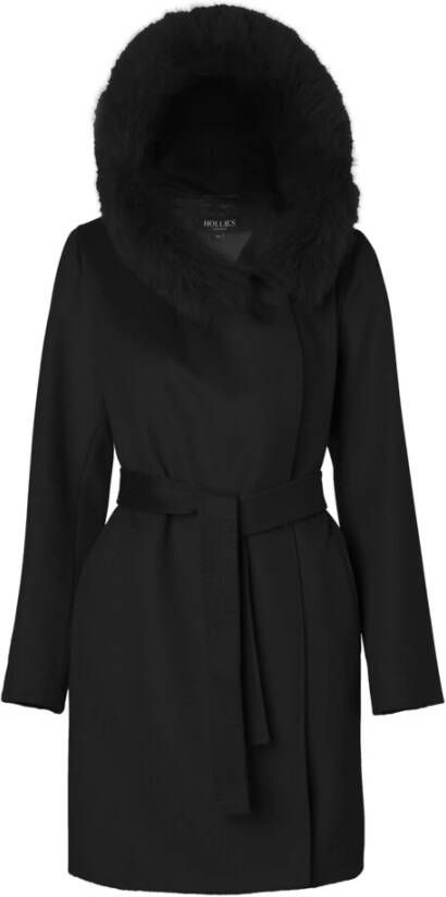 Hollies Lucinda Wool Coat Black Dames