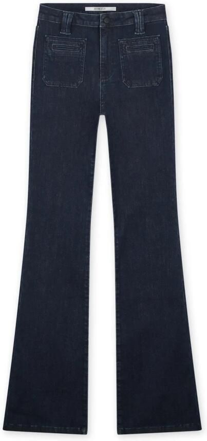 Homage to Denim high waist flared jeans dark blue denim
