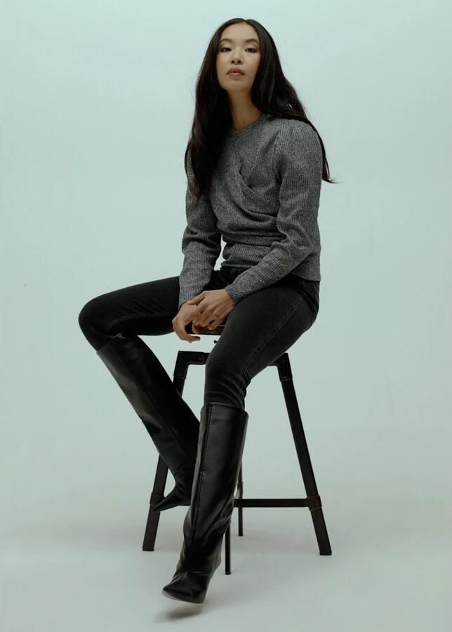 Homage High Waist Slim Fit Jeans Carrie Black Dames - Foto 4