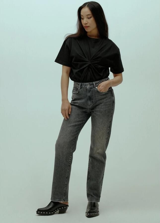 Homage to Denim mid waist relaxed straight leg jeans Scotti vintage grey - Foto 2