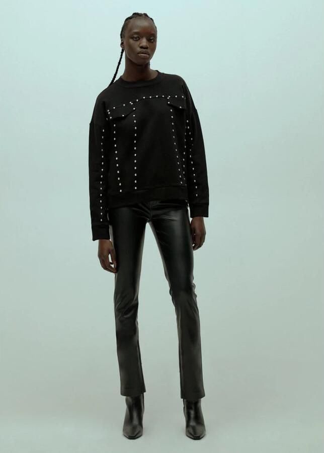 Homage Zwarte sweater met zilveren studs Black Dames - Foto 3