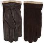 Howard London Donkerbruine Leren Handschoenen voor Heren Brown Heren - Thumbnail 1
