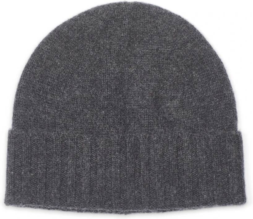 Howard London Klassieke Cashmere Beanie Donkergrijs Grijs Heren