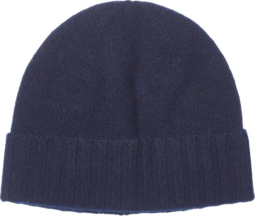 Howard London Klassieke Navy Cashmere Beanie Blauw Heren