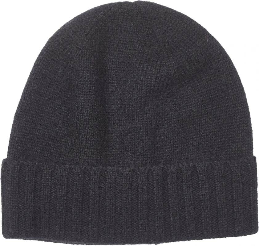 Howard London Klassieke Zwarte Cashmere Beanie Zwart Heren