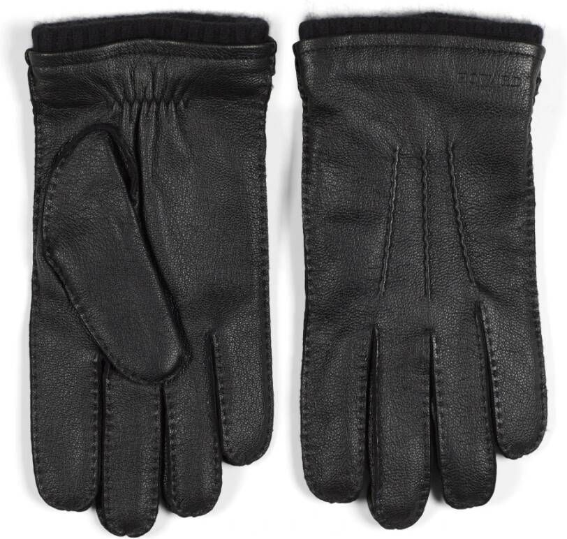 Howard London Zwarte Mateo Leren Handschoenen Black Heren