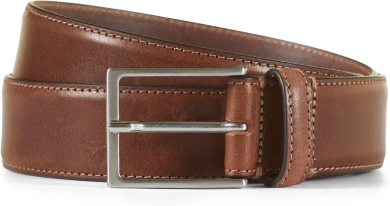 Howard London Klassieke Bruin Leren Riem Brown Heren