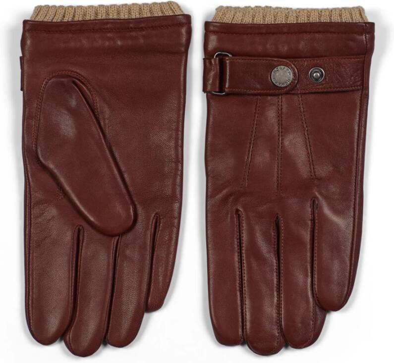 Howard London Premium Bruine Leren Handschoenen voor Heren Bruin Heren