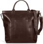 Howard London Donkerbruine Leren Tote Tas Brown Heren - Thumbnail 1