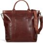 Howard London Bruin Leren Heren Tote Tas Brown Heren - Thumbnail 1