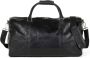 Howard London Zwarte leren weekendtas Black Unisex - Thumbnail 1