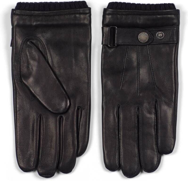 Howard London Zwarte Leren Handschoenen voor Mannen Zwart Heren