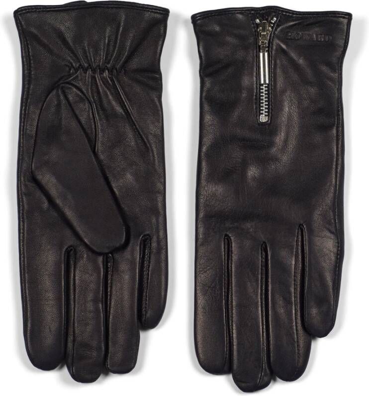Howard London Zwarte Leren Handschoenen voor Vrouwen Zwart Heren