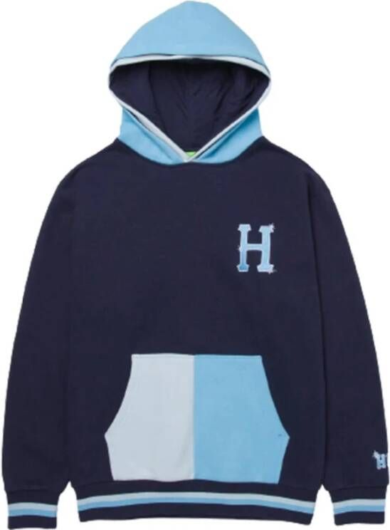 HUF Dubbele Capuchon Lange Mouwen Hoodie Indigo Black Heren