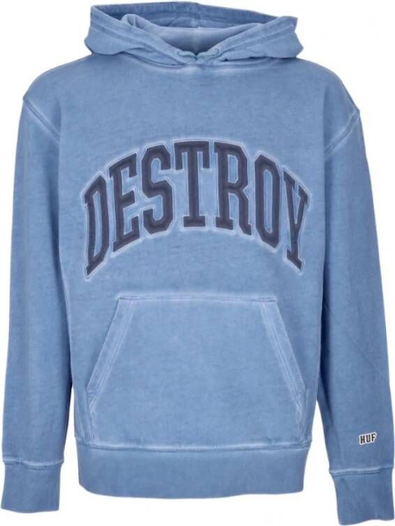 HUF Streetwear Fader Hoodie Blauw Blue Heren