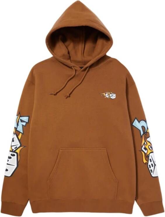 HUF Hoodies Bruin Heren