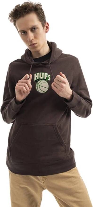 HUF Hoodies Bruin Heren