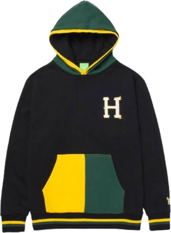 HUF Zwarte Dubbele Capuchon Langemouw Hoodie Black Heren