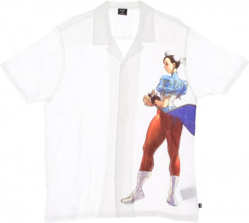 HUF Normaal Overhemd White Heren