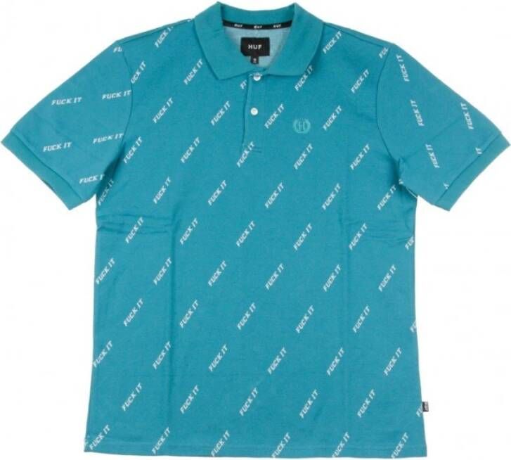 HUF Poloshirt Blauw Heren