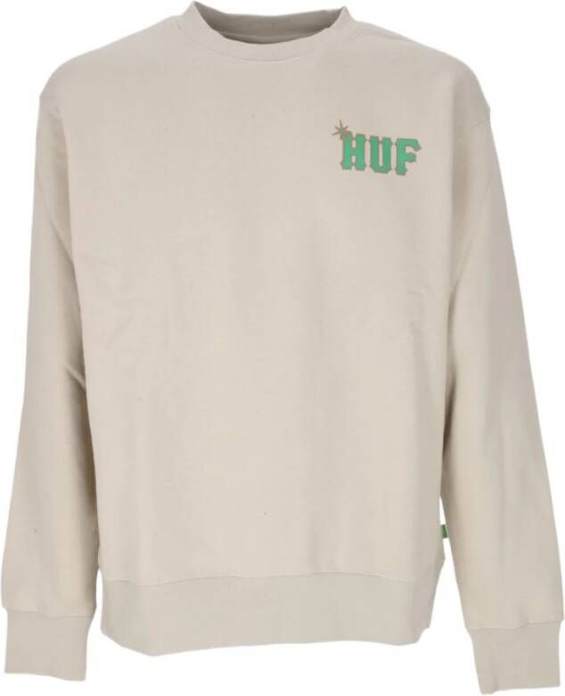 HUF Sweatshirt Beige Heren