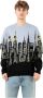HUF Skyline Crew Sweater Lichtblauw Multicolor Heren - Thumbnail 1