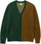 HUF Zachte Bruine Cardigan Sweater Knoopsluiting Multicolor Heren - Thumbnail 1