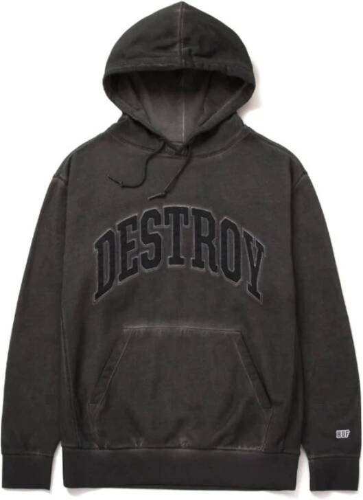 HUF Gun Metal Destroy Rebuild Hoodie Black Heren