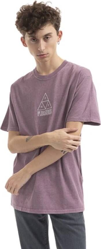 HUF Paarse Heren Tee met Borduursel Purple Heren