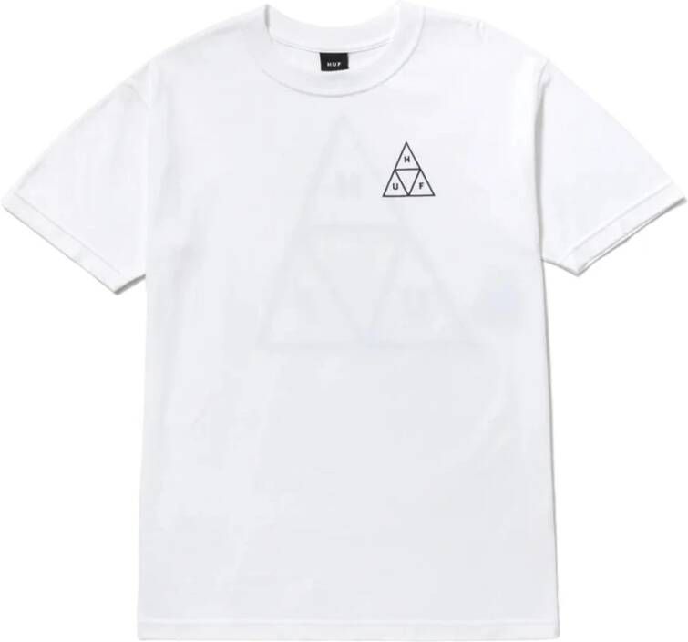 HUF Triangle Tee Wit Korte Mouw T-shirt White Heren