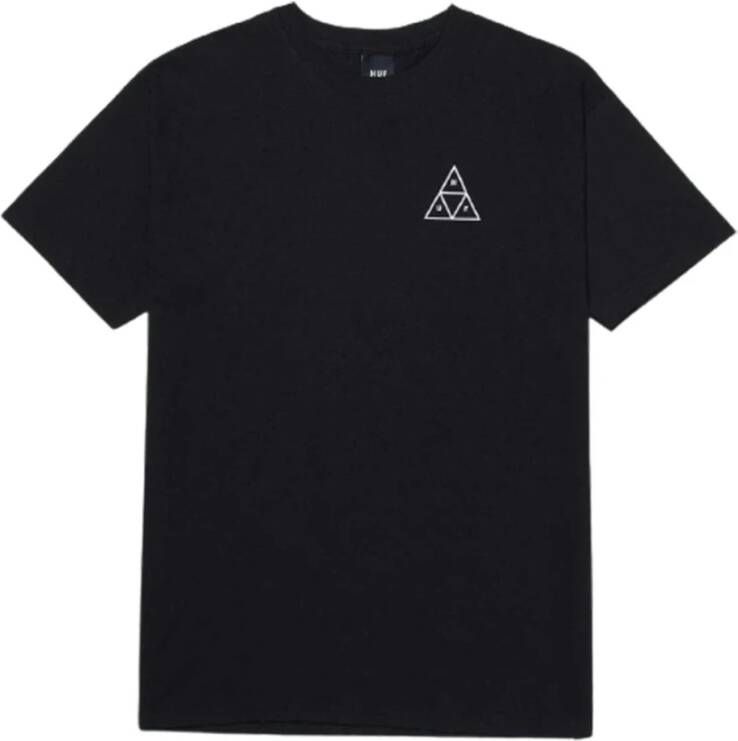 HUF Zwarte Triple Triangle Tee Heren T-shirt Black Heren
