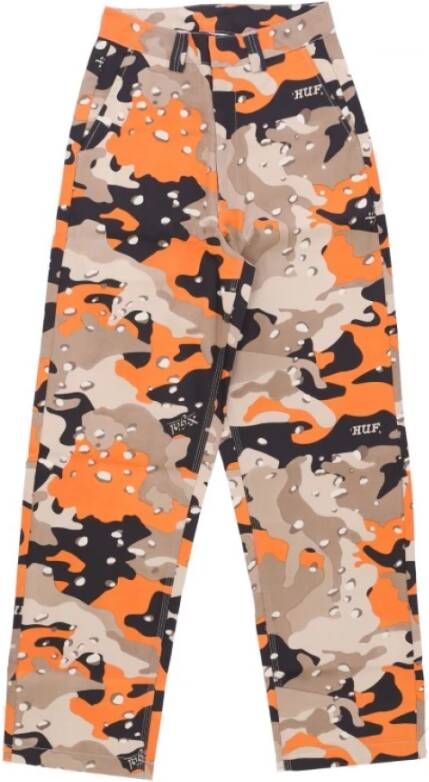 HUF Stijlvolle Camo Skate Broek Beige Dames