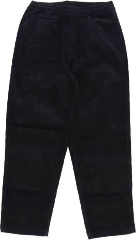 HUF Zwarte Corduroy Wijde Vrijetijdsbroek Black Heren
