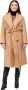 Hugo Boss Beige Lange Jas met Riem en Franje Details Beige Dames - Thumbnail 1