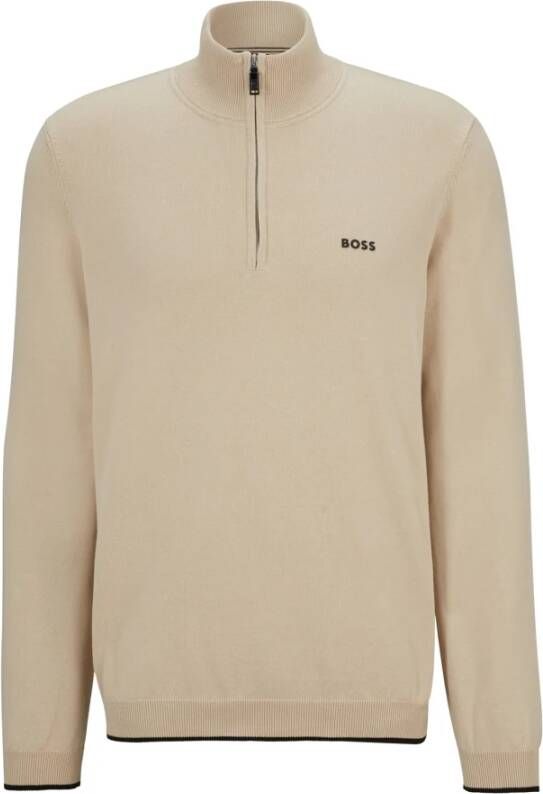 Hugo Boss Beige Zallo Trui NorHeren Fit Beige Heren