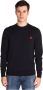 Hugo Boss Blauwe Sweaters met Geribbelde Kraag en Manchetten Blauw Heren - Thumbnail 6