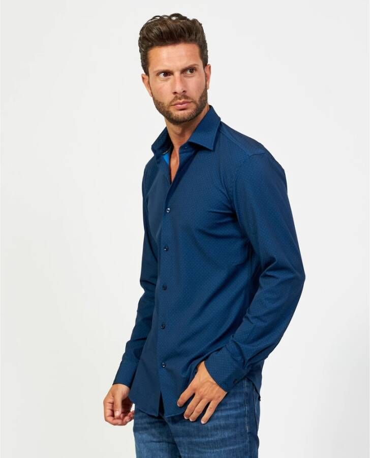 Hugo Boss Blouses Shirts Blauw Heren