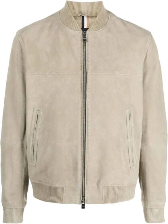 Hugo Boss Bomber Jackets Beige Heren